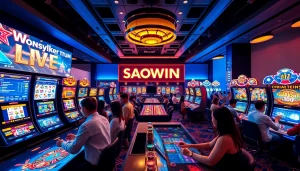 Trải nghiệm sự hứng khởi của Saowin 92 Win với đa dạng các trò chơi và không khí casino sống động.