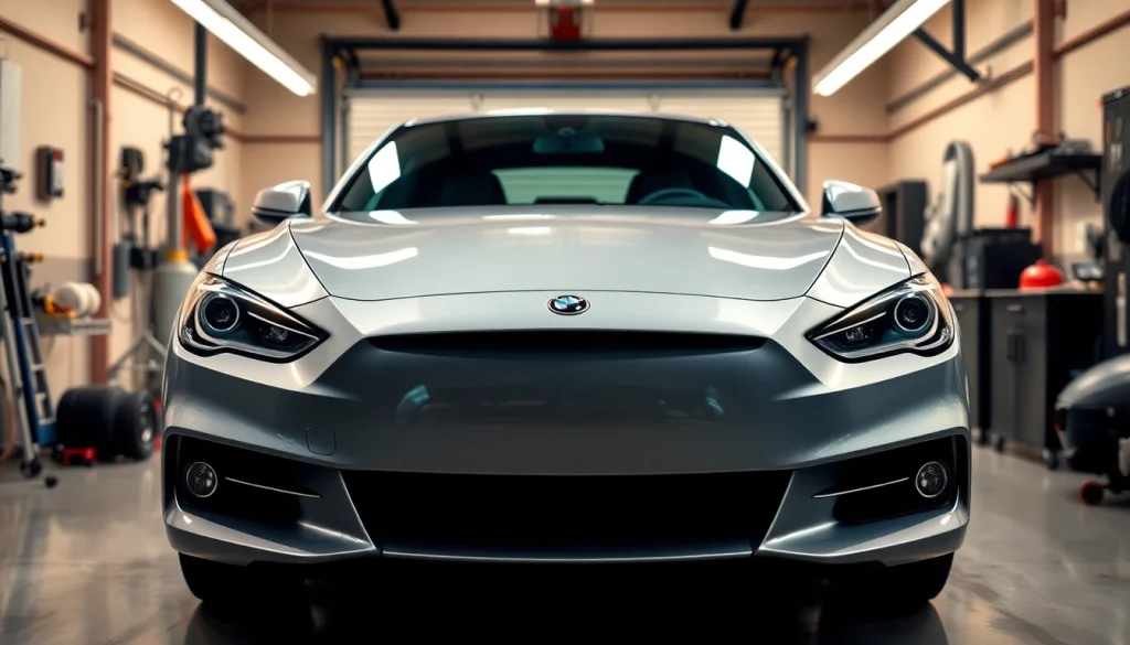 PPF Chattanooga installation featuring a sleek vehicle in a professional garage setting.