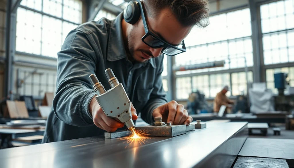 Crafting custom steel fabrication solutions with precision in a professional workshop.