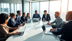 Analyze competitive intelligence strategies during a dynamic business meeting with engaging visuals.