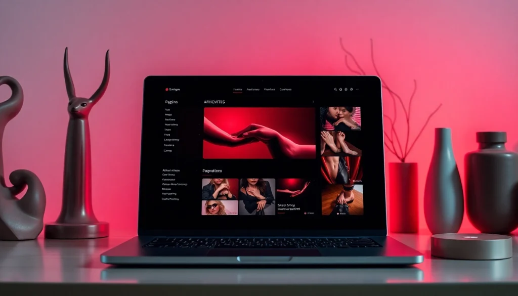 AI NSFW platform interface showcasing a modern design and user-friendly features