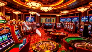 Experience the thrill of raja toto88 with vibrant slots, poker tables, and roulette wheels in a luxurious casino atmosphere.