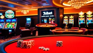 Experience high-stakes action at 7upbet with a vibrant casino poker table.