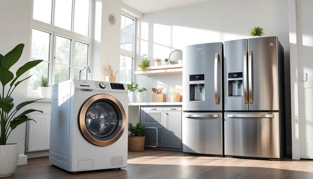 Enhance your home systems and appliance protection with a modern setup showcasing sleek appliances.