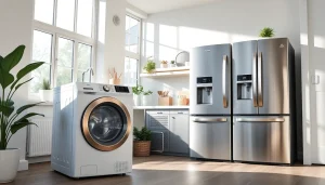 Enhance your home systems and appliance protection with a modern setup showcasing sleek appliances.