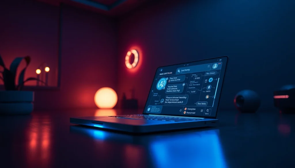 Engaging interaction with a nsfw chat ai on a modern device in a sleek setting