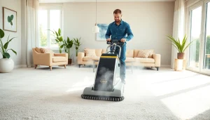 Discover carpet cleaning specials with a professional technician revitalizing your home's carpets.