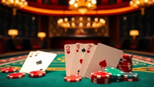 เล่นเว็บบาคาร่าในคาสิโนที่มีบรรยากาศหรูหรา พร้อมการ์ดและชิปอย่างสวยงาม