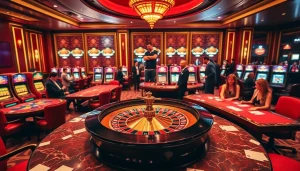 Découvrez le luxe et l'excitation d'un casino en ligne fiable avec des roues de roulette et des tables de jeu vibrantes.
