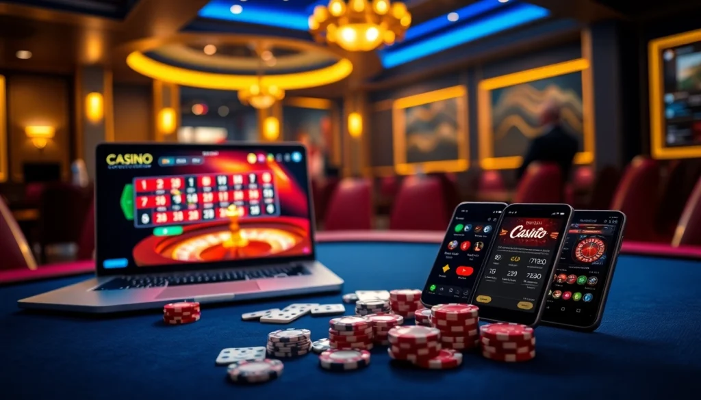 Découvrez un casino en ligne fiable avec une scène de poker virtuel excitante mettant en avant des visuels riches.