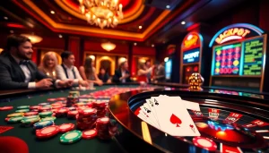 Experience the thrill of pg soft gaming at a vibrant casino with spinning roulette and colorful chips.