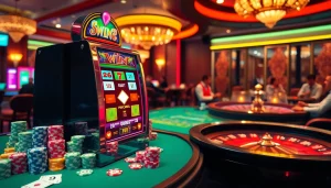 Adegan mesin slot yang menarik melambangkan strategi kemenangan di www.dalessouthlakepharmacy.com/transfer-prescription dalam kasino yang penuh warna.