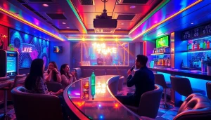 활기찬 노래방에서 친구들과 함께 즐기는 제주도유흥 장면을 경험해 보세요.