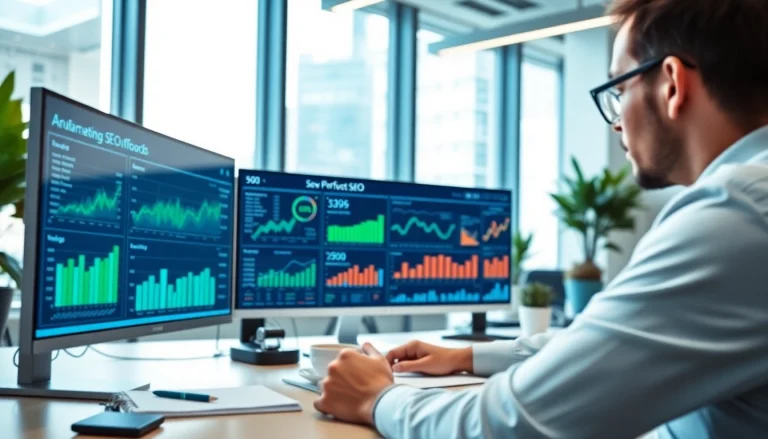 Analyze SEO performance metrics in a professional digital environment.