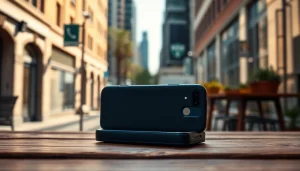 Handytasche Magnetverschluss zeigt stilvolle Designmerkmale und hochwertige Verarbeitung.