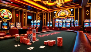 Engage with thrilling gameplay at https://gg88.gold/, featuring exciting poker tables and elegant casino decor.