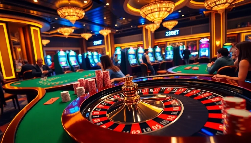 Experience excitement at 28BET with players enjoying an engaging casino atmosphere.
