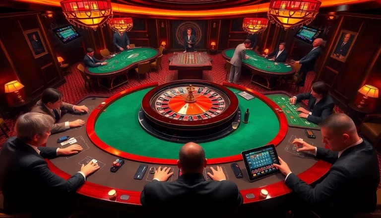 Jouer à des jeux passionnants dans un casino en ligne Français avec des tables de roulette et de poker.